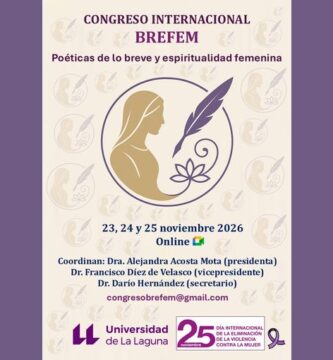 Convocatoria para el Congreso Internacional Brefem: Poéticas de lo Breve y Espiritualidad Femenina