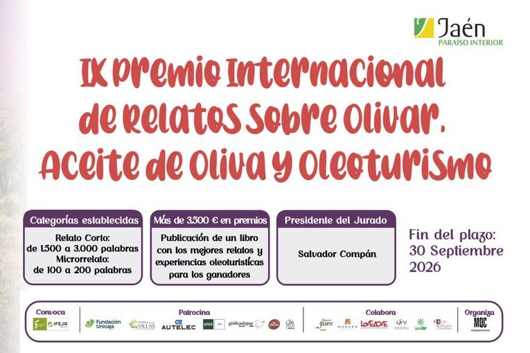 IX Premio Internacional de Relatos sobre Olivar, Aceite de Oliva y Oleoturismo