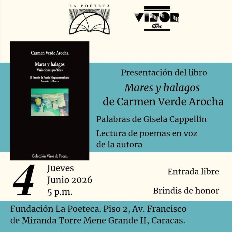 Presentación de “Mares y halagos: variaciones poéticas”, de Carmen Verde Arocha