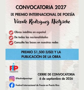 IX Premio Internacional de Poesía Vicente Rodríguez Nietzsche 2027