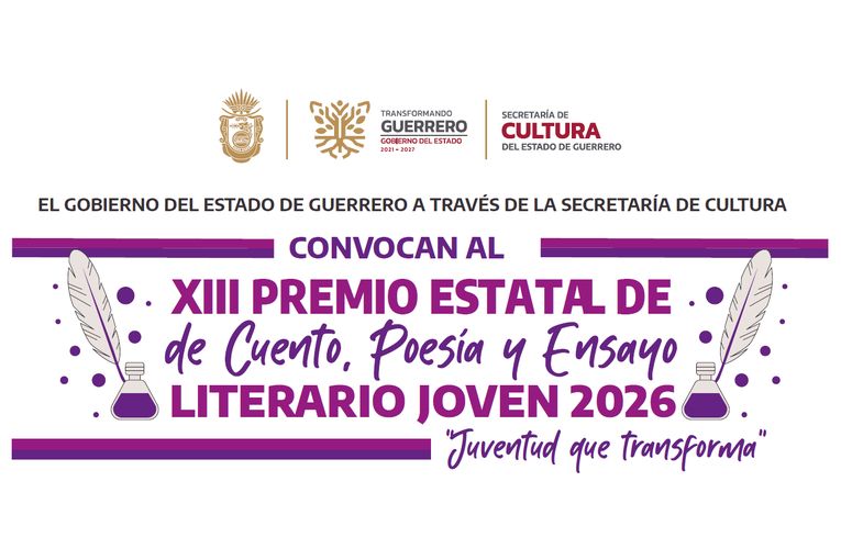 Autores del estado mexicano de Guerrero de 18 a 30 años pueden ganar 12.000 pesos en este concurso