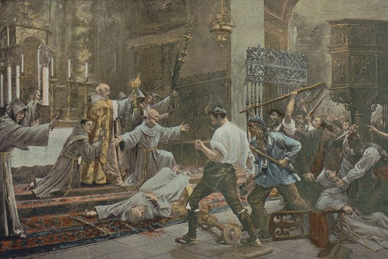 “La degollación de los frailes” (1902), de Ramón Pulido