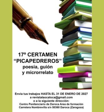 17º Certamen “Picapedreros” de Poesía, Guion (Sketch) y Microrrelato