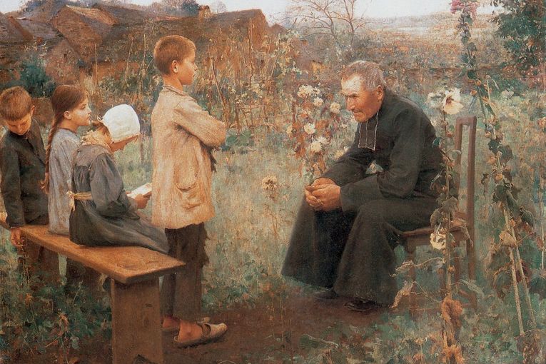 “La lección de catecismo” (1890), de Jules-Alexis Muenier