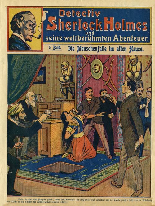 “El detective Sherlock Holmes y sus aventuras mundialmente famosas” (1907), de la Editorial de Literatura Popular y Arte de Berlín
