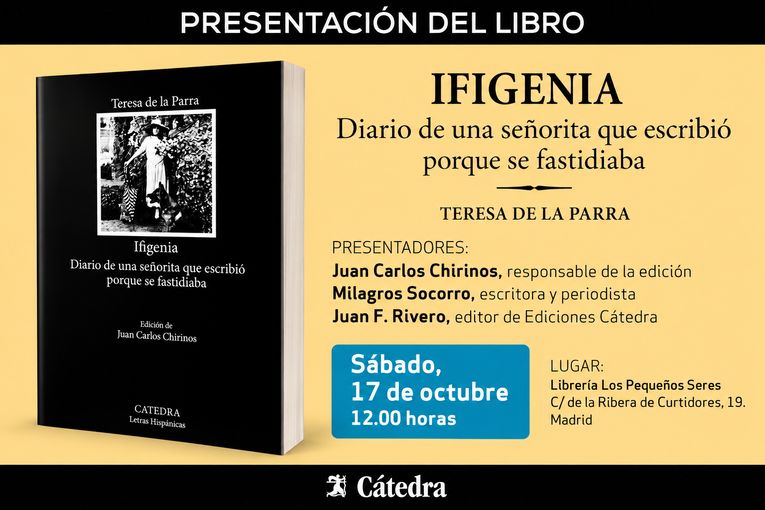 Presentarán nueva edición de Ifigenia, de Teresa de la Parra, en la librería Los Pequeños Seres, en Madrid